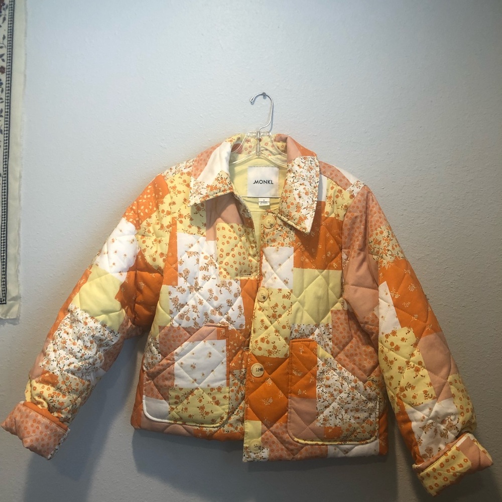 Quilted cotton jacket and skirt set